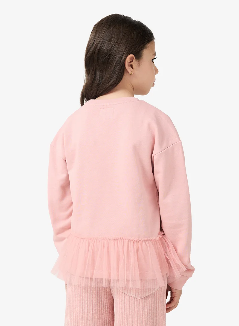 GUESS Kids Graphic Crew Neck Sweatshirt